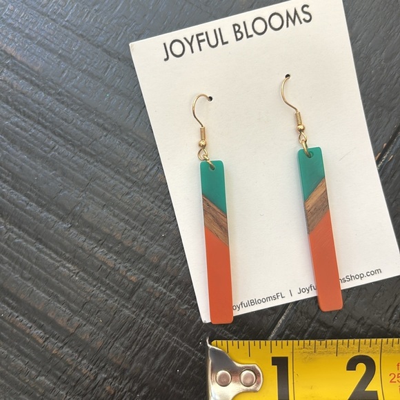 🎈4 LISTINGS FOR $20 Color block geometric drop earrings | boho style earrings - Picture 7 of 7
